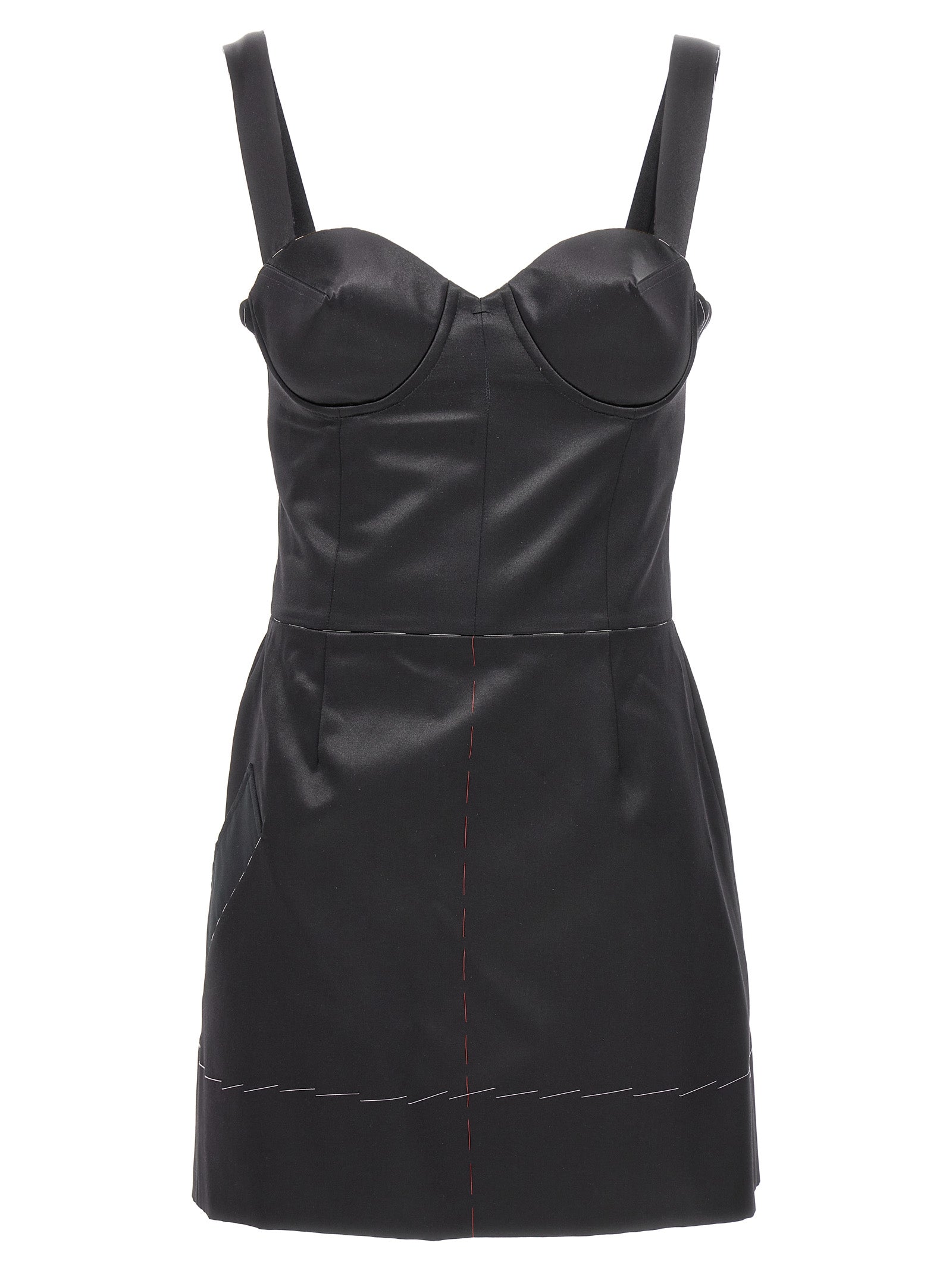 Maison Margiela Maison Margiela Contrast Stitching Corset Dress