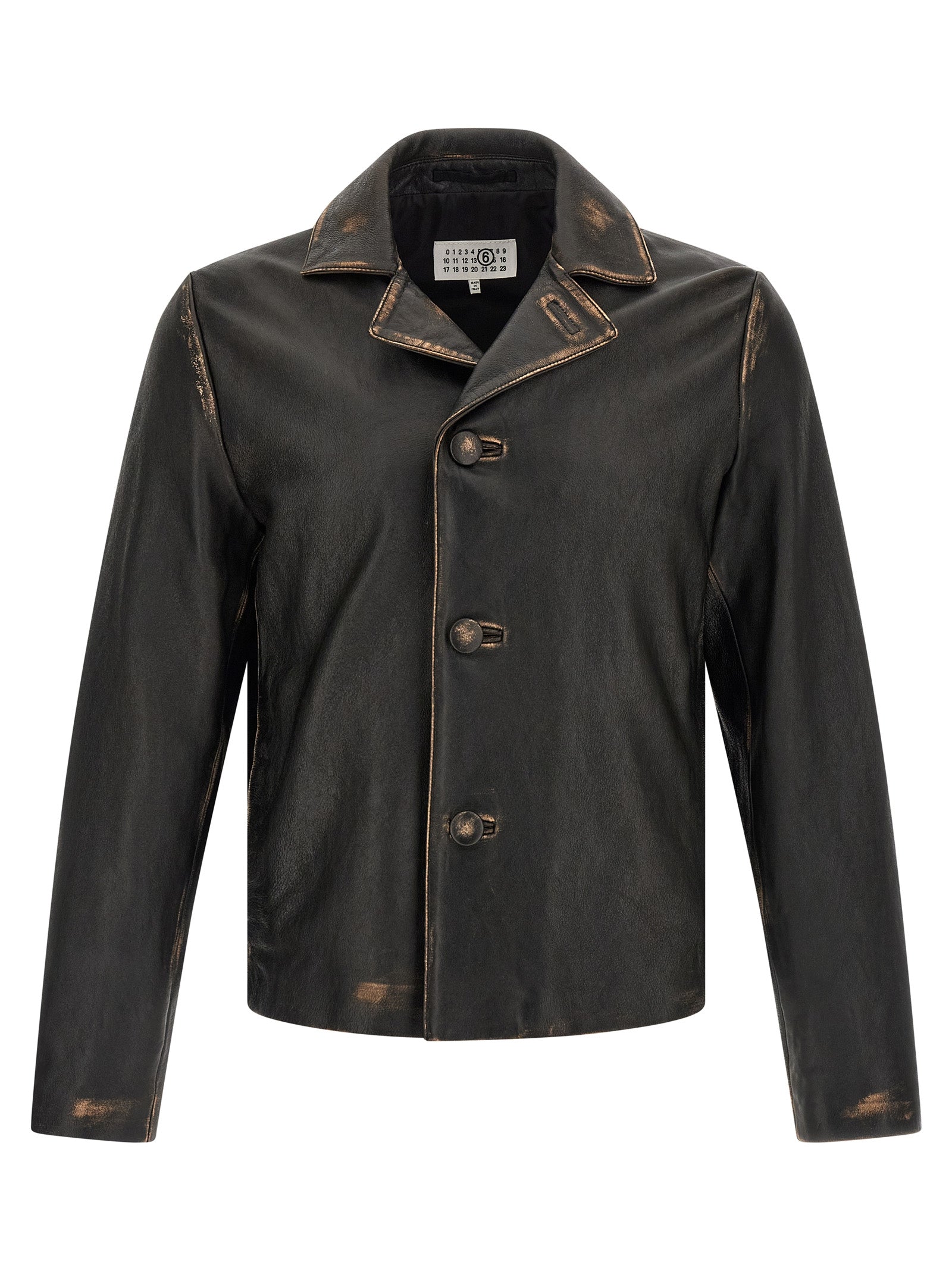 Mm6 Maison Margiela Mm6 Maison Margiela Antiqued Leather Jacket