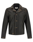 Mm6 Maison Margiela Mm6 Maison Margiela Antiqued Leather Jacket