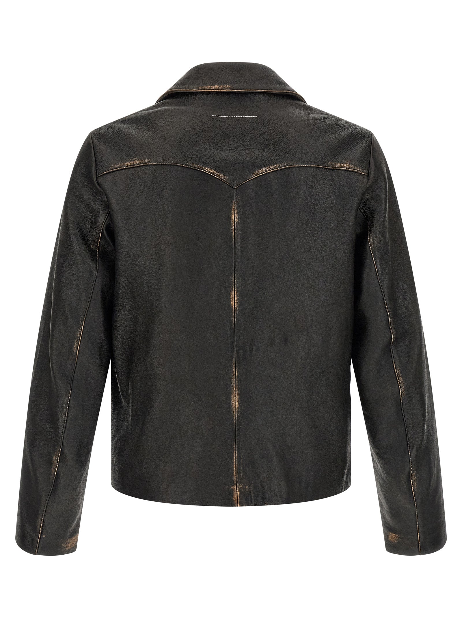 Mm6 Maison Margiela Mm6 Maison Margiela Antiqued Leather Jacket