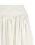 Self-Portrait Self-Portrait Self Portrait White Cotton Embroidered Midi Skirt