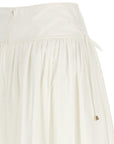 Self-Portrait Self-Portrait Self Portrait White Cotton Embroidered Midi Skirt