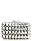 Self-Portrait Self-Portrait Black Satin Crystal Clutch