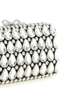 Self-Portrait Self-Portrait Black Satin Crystal Clutch