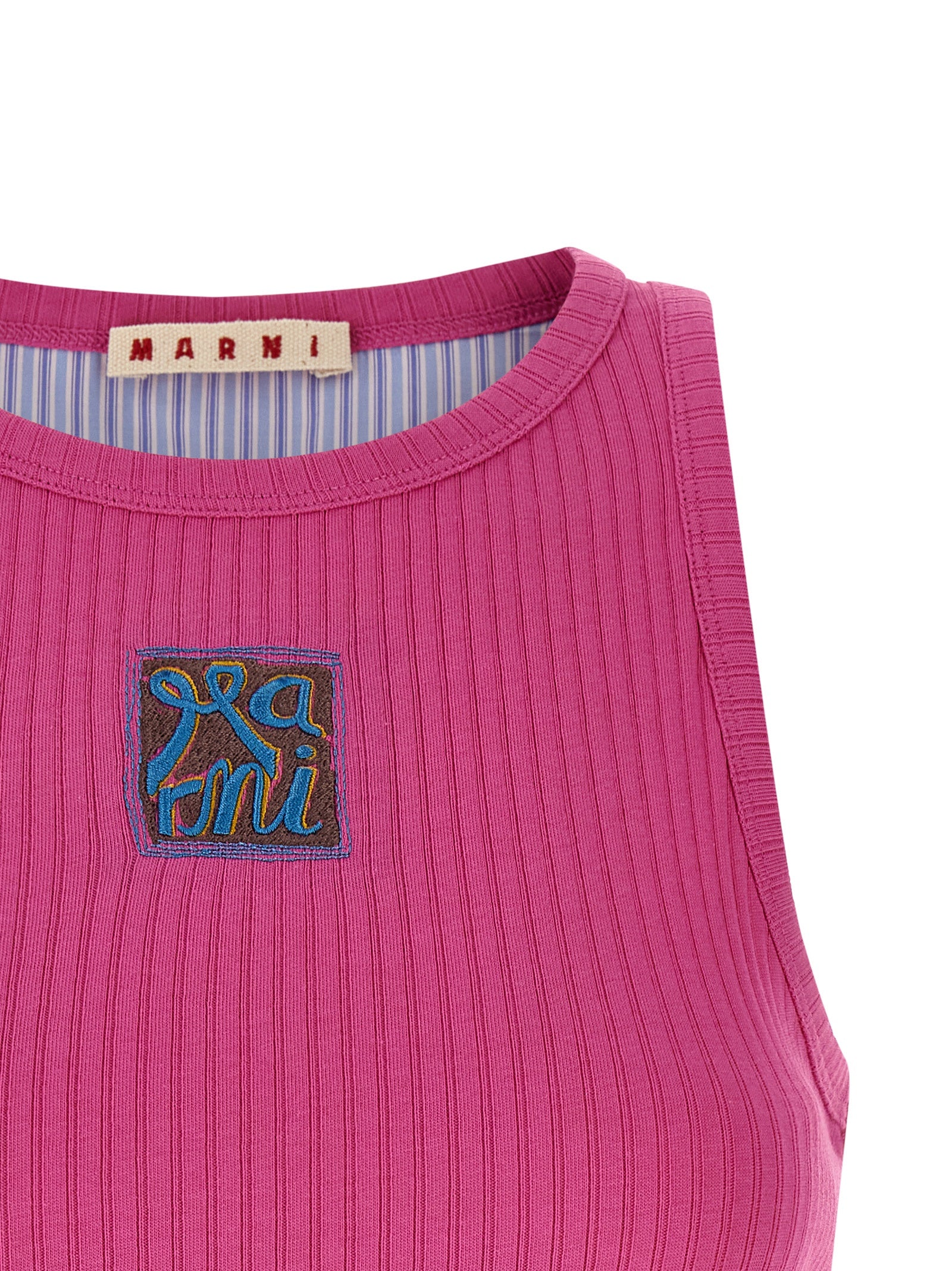 Marni Marni Logo Patch Tank Top