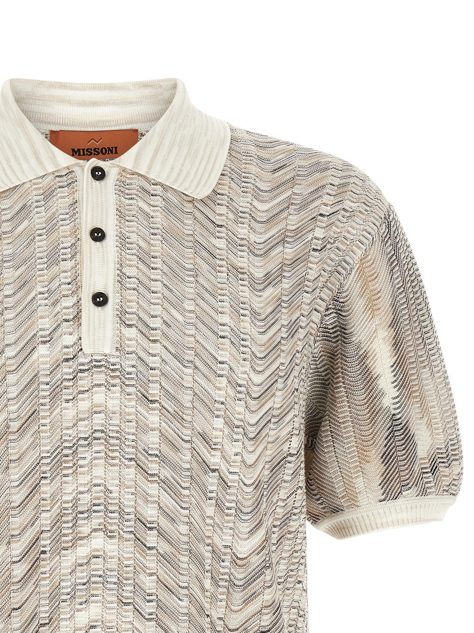 Missoni Missoni Zig-zag Knit Polo Shirt