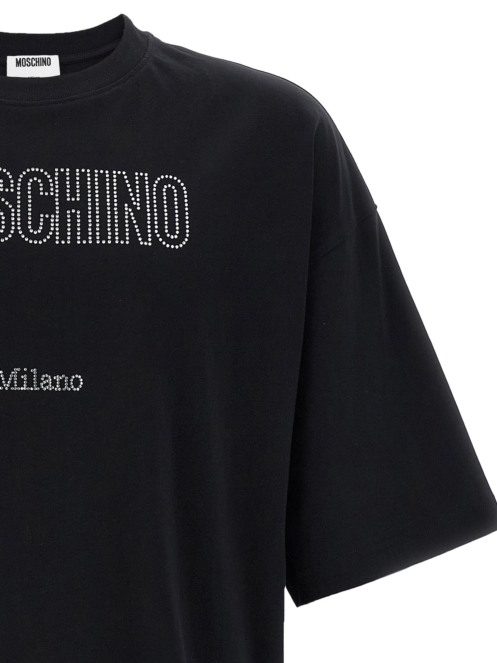 Moschino Moschino Rhinestone Logo T-shirt