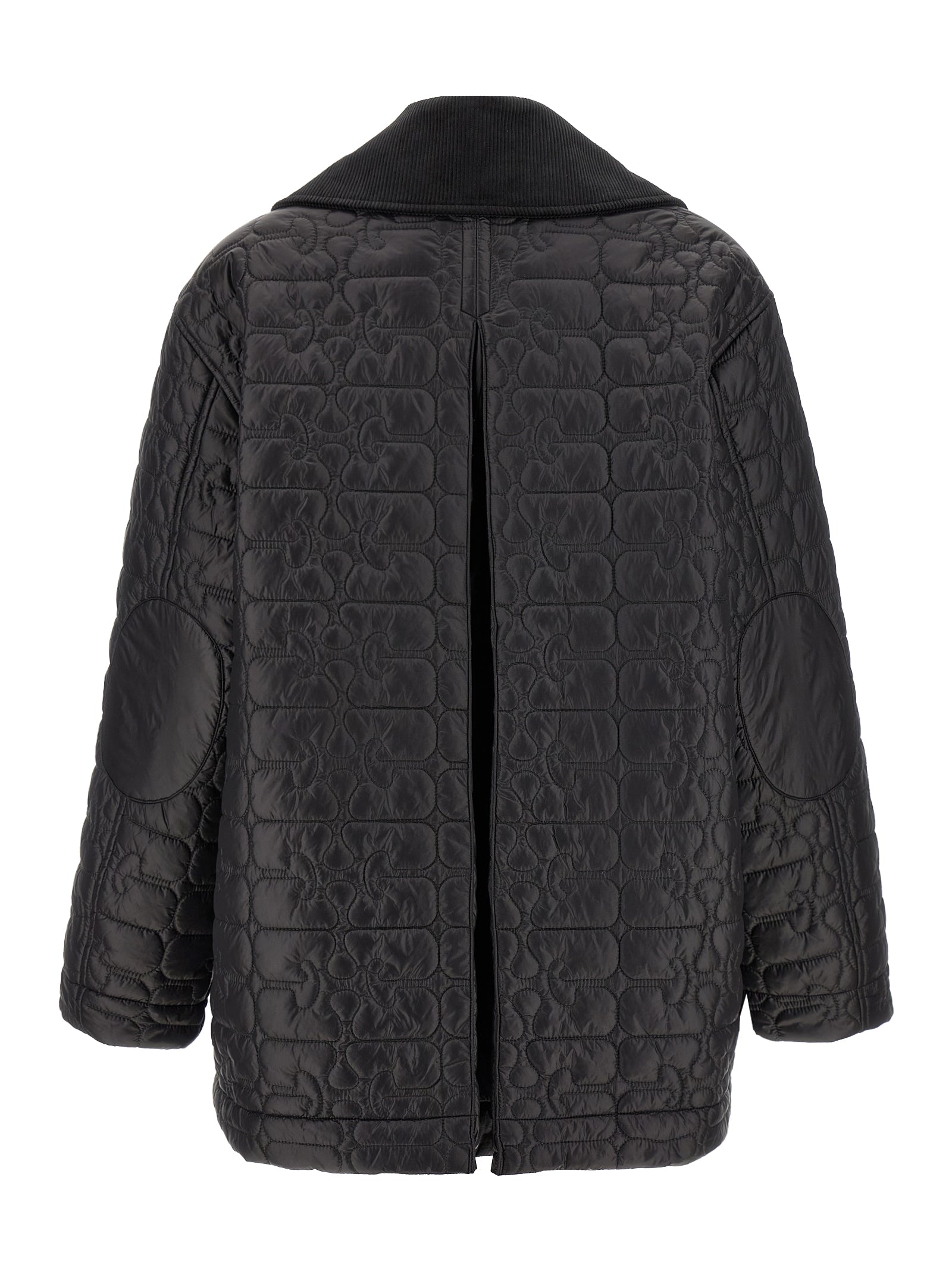 Ganni Ganni Black Shiny Quilt Midi Jacket