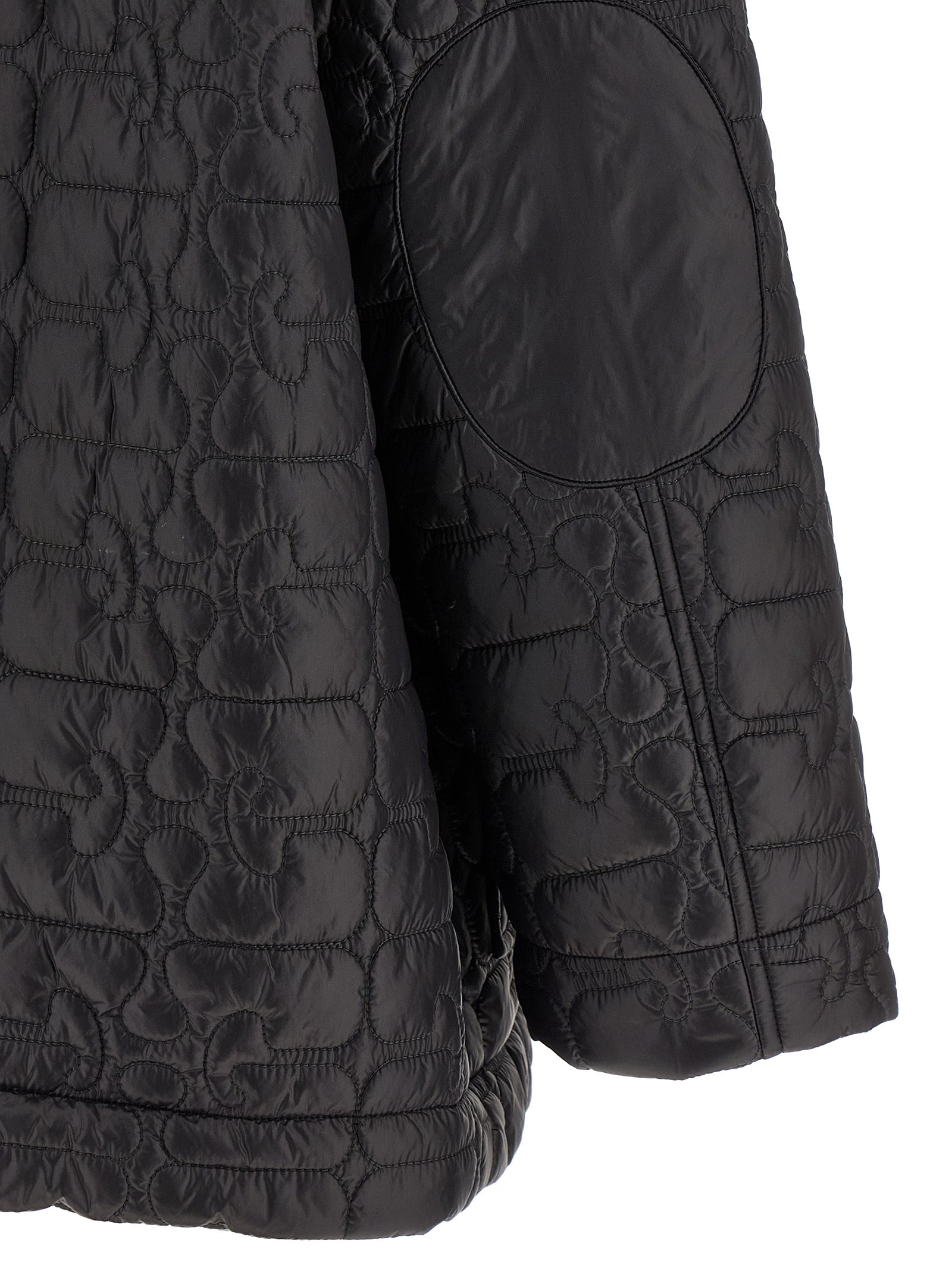 Ganni Ganni Black Shiny Quilt Midi Jacket