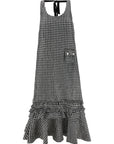 Ganni Ganni Crinkled Check Long Dress