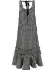 Ganni Ganni Crinkled Check Long Dress