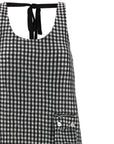 Ganni Ganni Crinkled Check Long Dress