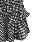 Ganni Ganni Crinkled Check Mini Dress