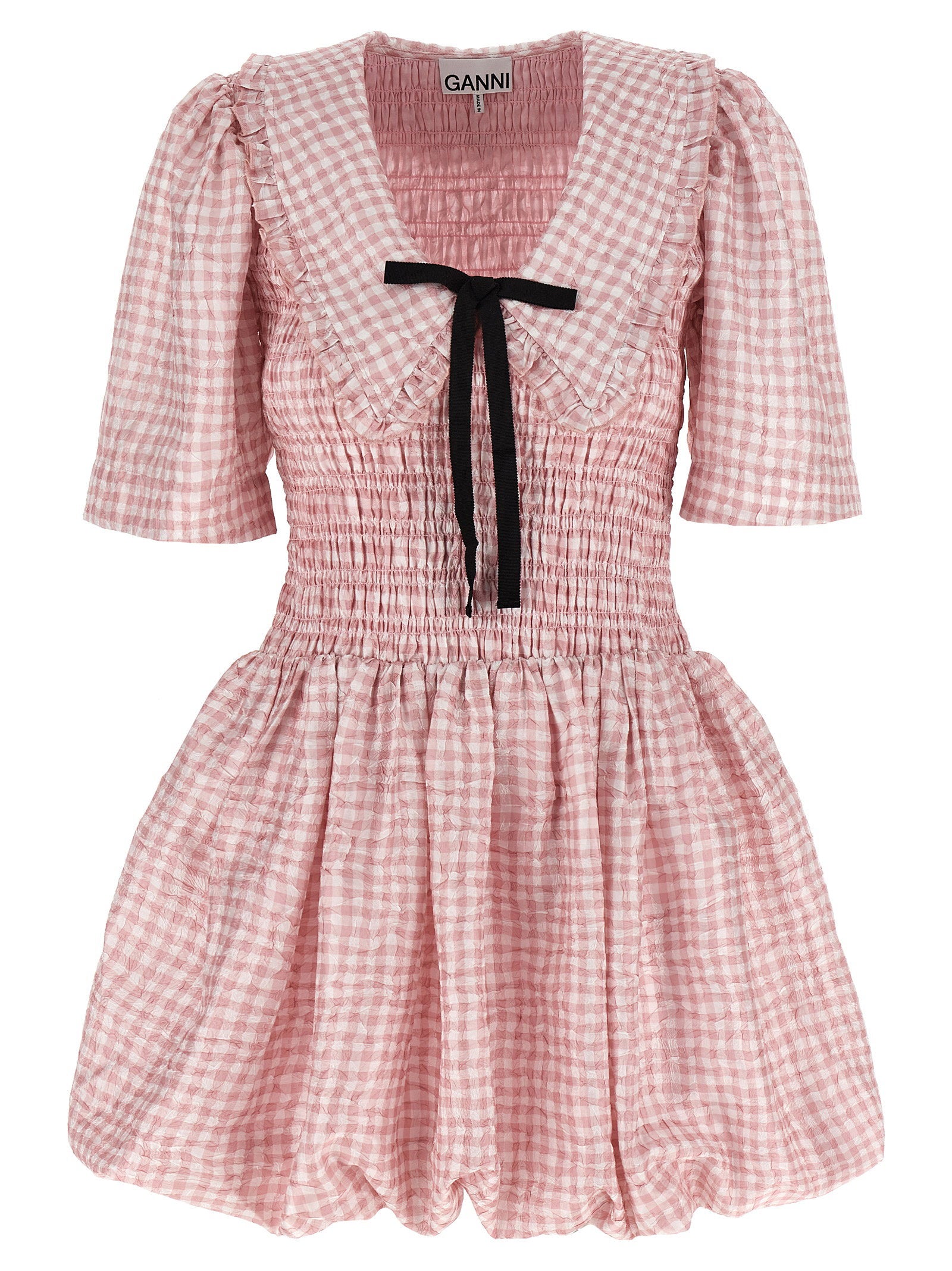 Ganni Ganni Pink Check Dress
