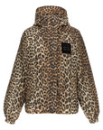 Ganni Ganni Leopard Print Nylon Windbreaker