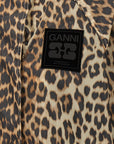 Ganni Ganni Leopard Print Nylon Windbreaker