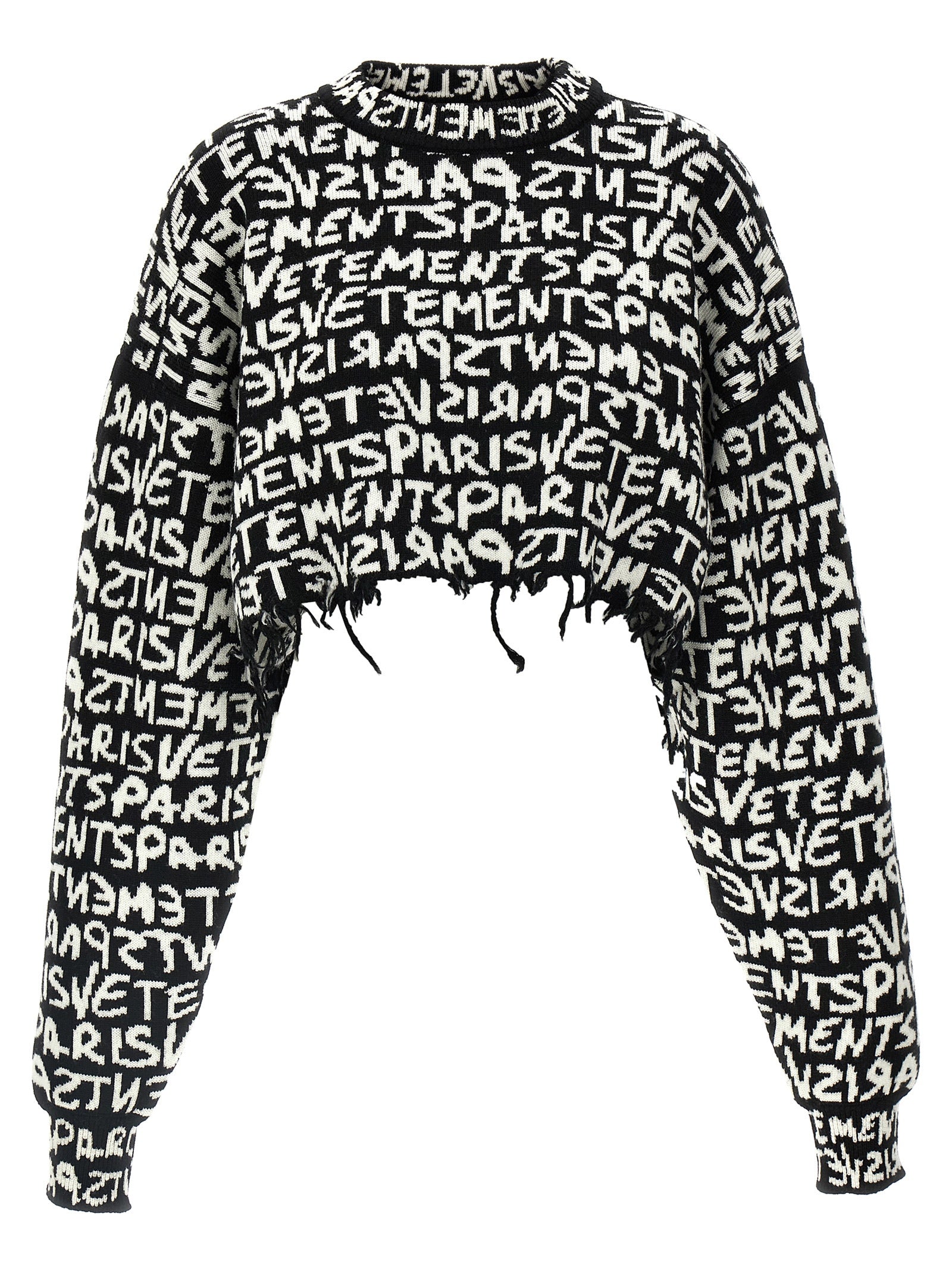 Vetements Vetements Paris Monogram Cropped Sweater