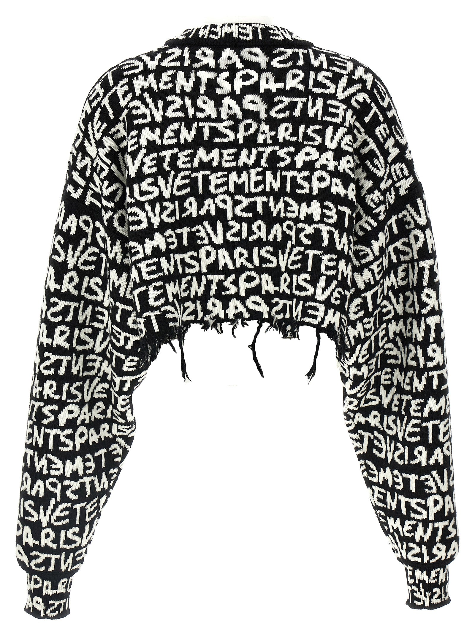 Vetements Vetements Paris Monogram Cropped Sweater