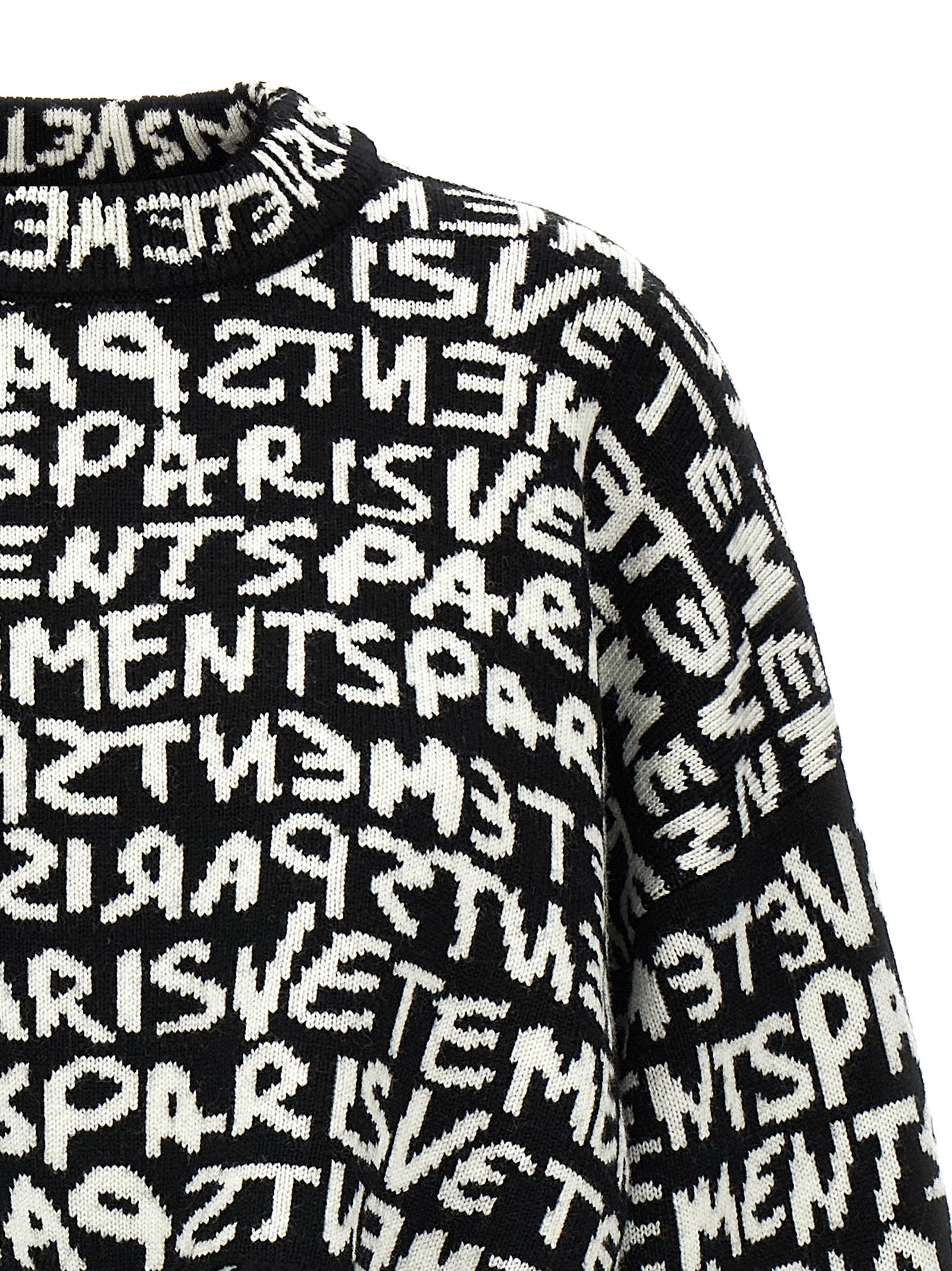 Vetements Vetements Paris Monogram Cropped Sweater