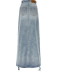 Vetements Vetements Destroyed Denim Maxi Skirt Skirt
