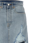 Vetements Vetements Destroyed Denim Maxi Skirt Skirt