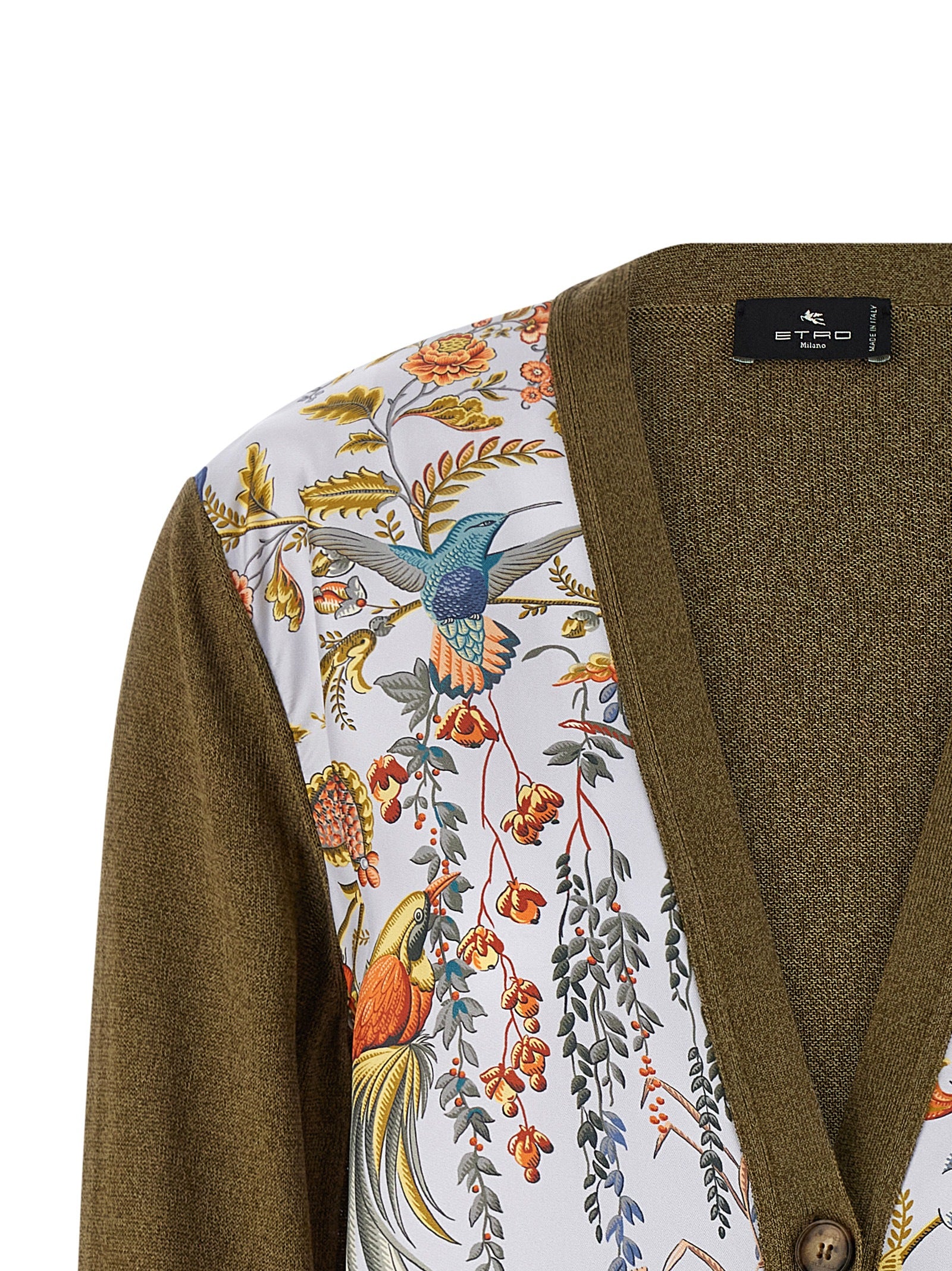 Etro Etro Paisley Silk Insert Cardigan