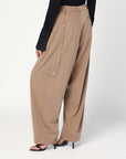 Darkpark DARKPARK Phebe beige trousers with chain